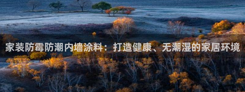 和记app官网：家装防霉防潮内墙涂料：打造健康、无潮湿的家居环境